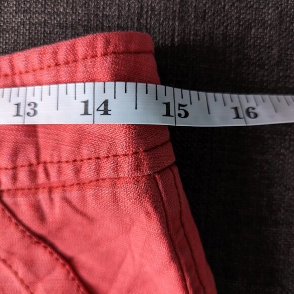 Free People Orange / Coral Cargo Shorts with Raw Hem - Picture 7 of 9